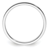 14K White Gold 1.2mm Flat Satin Stackable Band Size 4